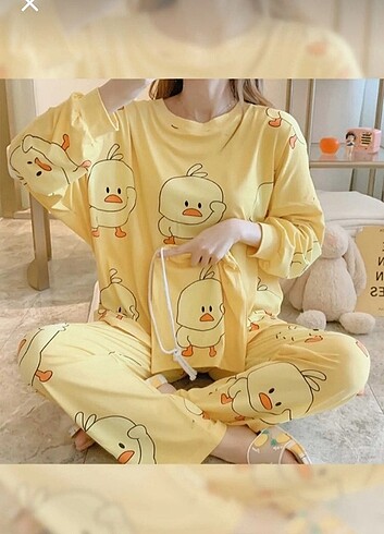 Civciv desenli bayan pijama