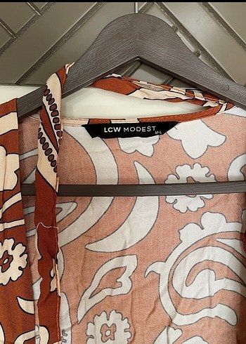 LC Waikiki Uzun Kahverengi Bohem Batik Kimono