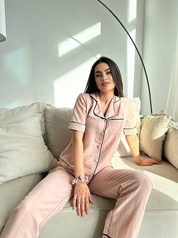 s Beden Pamuklu Kısa Kollu Pijama Takımı