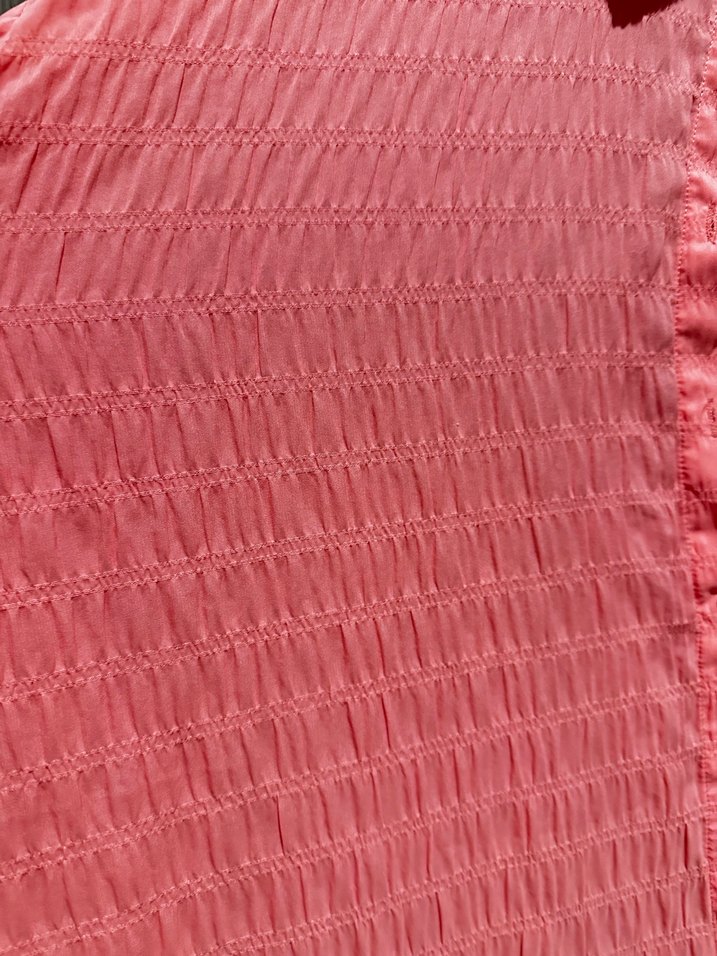 Pembe Pilili Keten Kadın Gömlek - Görsel 3