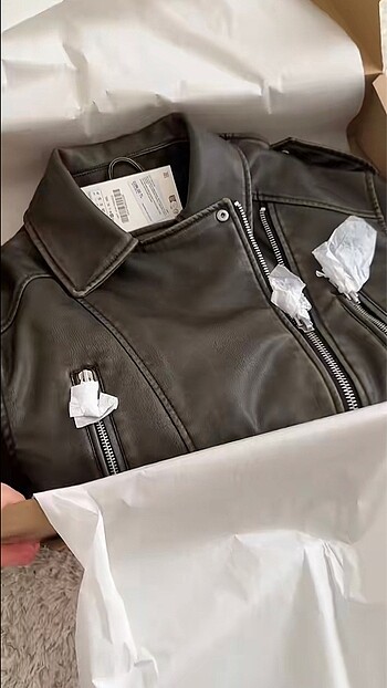 Zara Zara viral acı kahve deri ceket