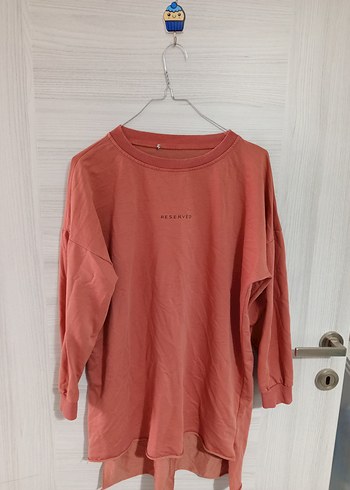 Pembe Rahat Kesim Kadın Sweatshirt