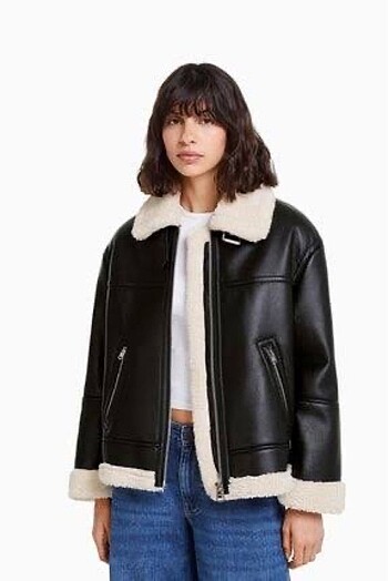 bershka deri ceket/mont - Görsel 3