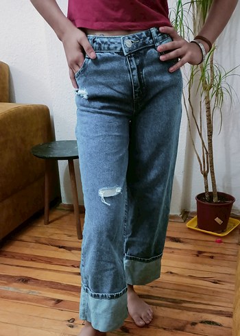 Gri Renk Salaş Kesim çocuk Denim Jean 9.10 yaş