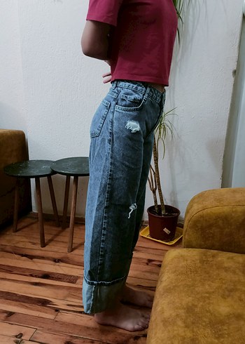 LC Waikiki Gri Renk Salaş Kesim çocuk Denim Jean 9.10 yaş