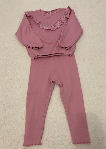Pembe Fırfırlı Alt Üst Kız Takımı