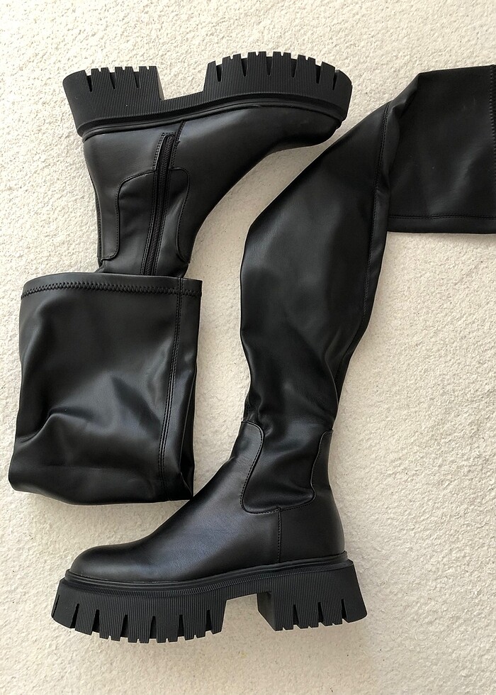 Zara Uzun Deri Bot - Görsel 4