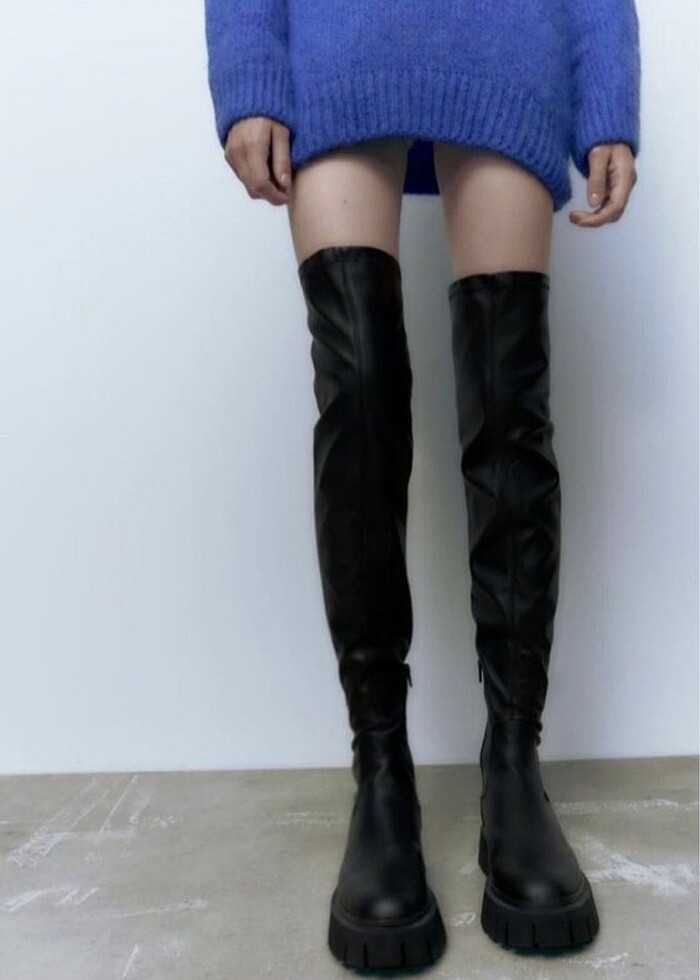 Zara Uzun Deri Bot - Görsel 3