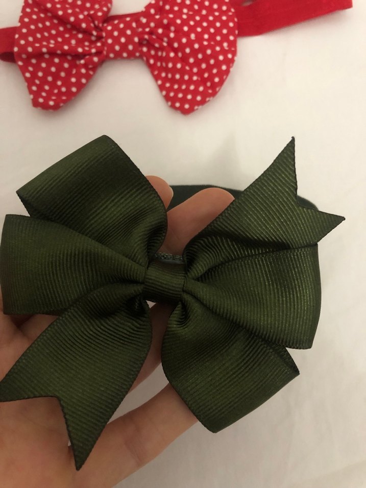 Kırmızı Puantiyeli Fiyonk Saç Bandı 2li - Görsel 2