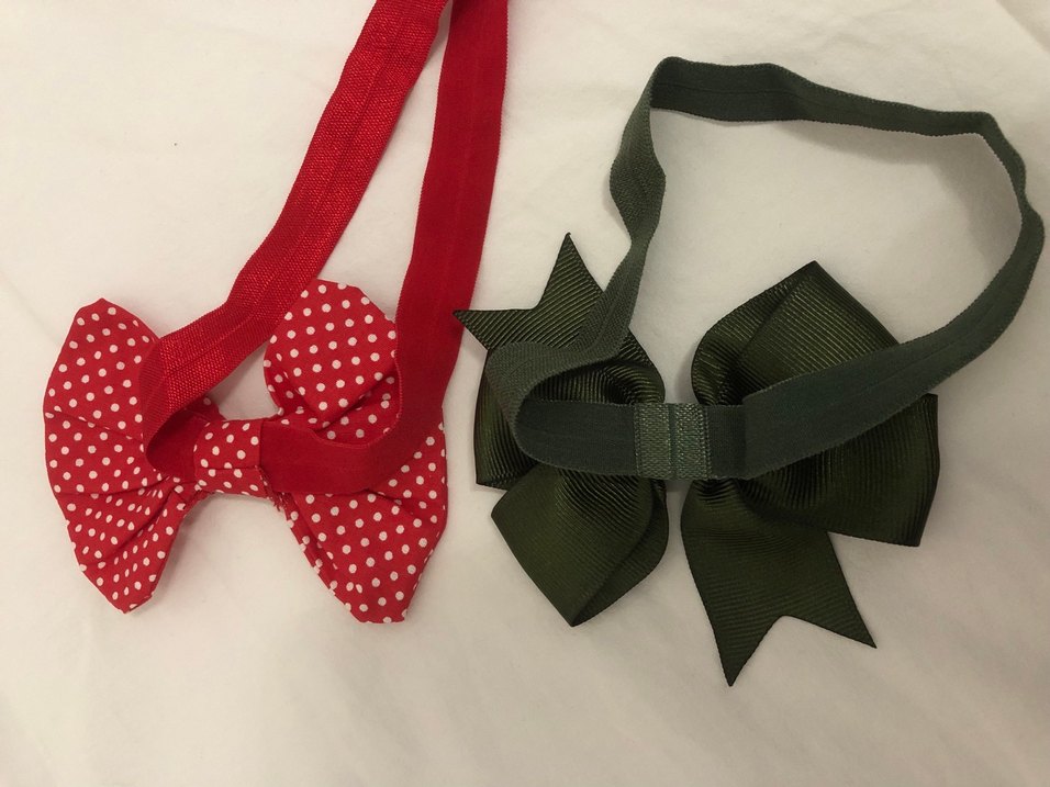 Kırmızı Puantiyeli Fiyonk Saç Bandı 2li - Görsel 3