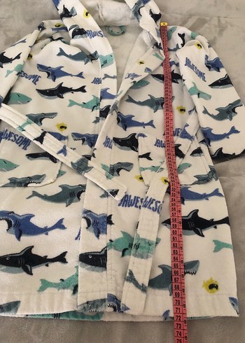 Kapüşonlu Erkek Çocuk Bornoz - Görsel 4