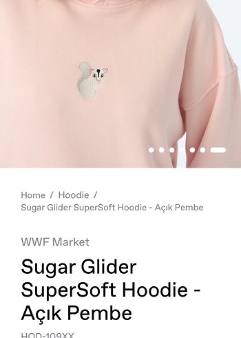 Pembe wwf Kapüşonlu Crop Sweatshirt - Görsel 3