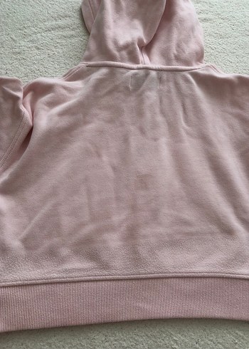 Pembe wwf Kapüşonlu Crop Sweatshirt - Görsel 6