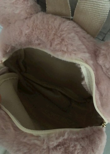 Pembe Peluş Sırt Çantası - Görsel 3