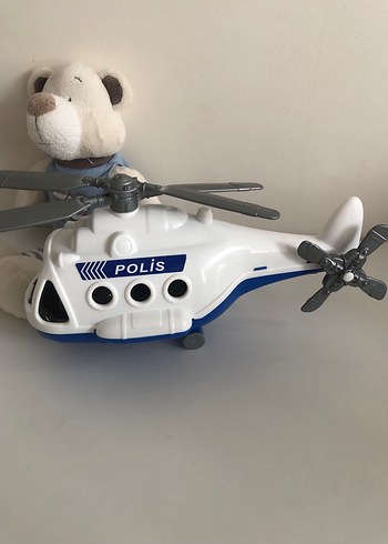 Peluş Ayıcık ve Polis Helikopteri Oyuncak - Görsel 4
