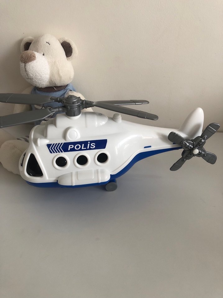 Peluş Ayıcık ve Polis Helikopteri Oyuncak - Görsel 4
