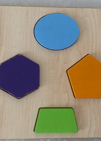 Çocuklar için Renkli Ahşap Puzzle Seti - Görsel 2