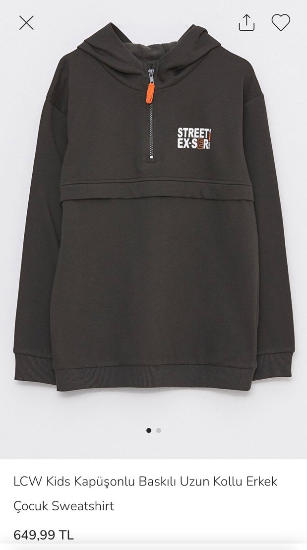 Erkek Kapüşonlu Fermuarlı Sweatshirt - Görsel 2