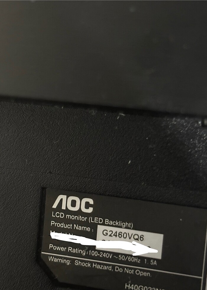 Aoc 24inch 1ms 75hz Gaming Monitör - Görsel 4