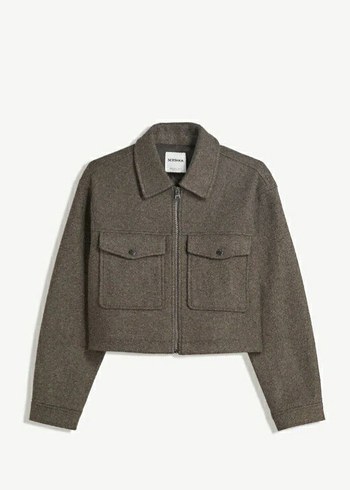 Bershka Düğmeli Kadın Yün Ceket