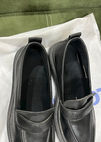 40 Beden siyah Renk Siyah Platform Topuklu Kadın Loafer Ayakkabı
