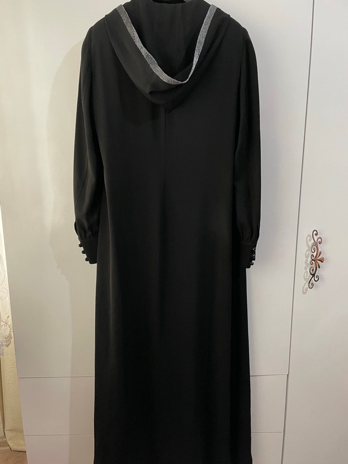 Alvina Siyah Fermuarlı  Ferace - Görsel 3