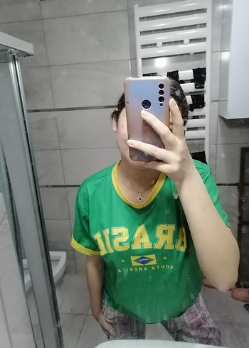 Yeşil Brazil Baskılı Kadın Tişört - Görsel 2