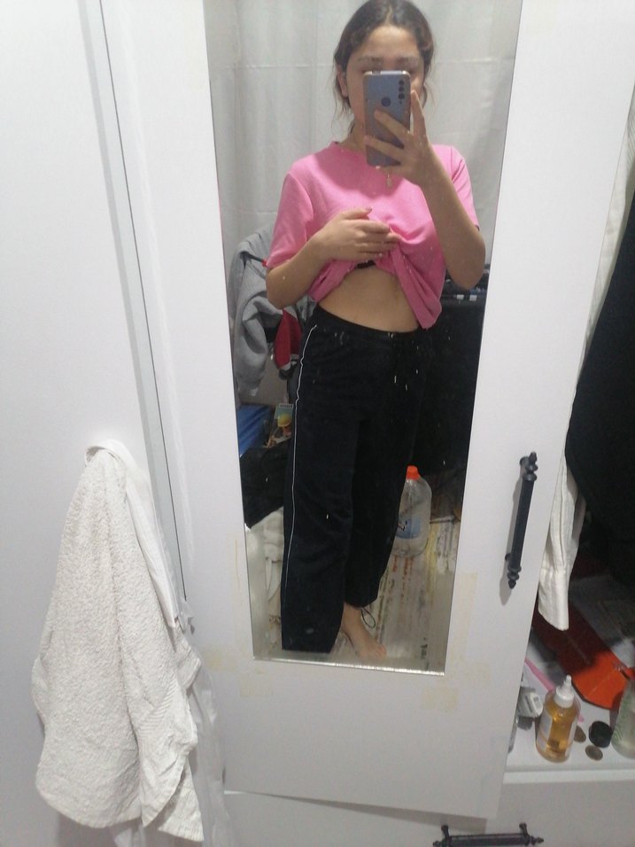 Yandan çizgili ayağı ipli eşofman - Görsel 2