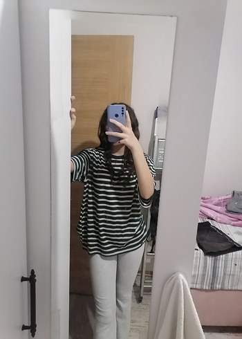 Gri İspanyol paça tayt - Görsel 2