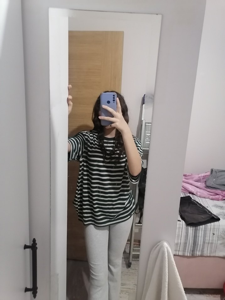 Gri İspanyol paça tayt - Görsel 2