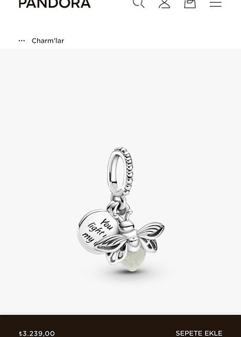 Pandora charm klips