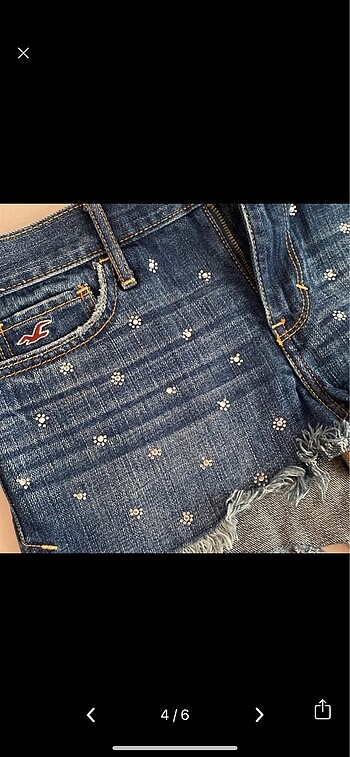 s Beden mavi Renk Hollister mini şort