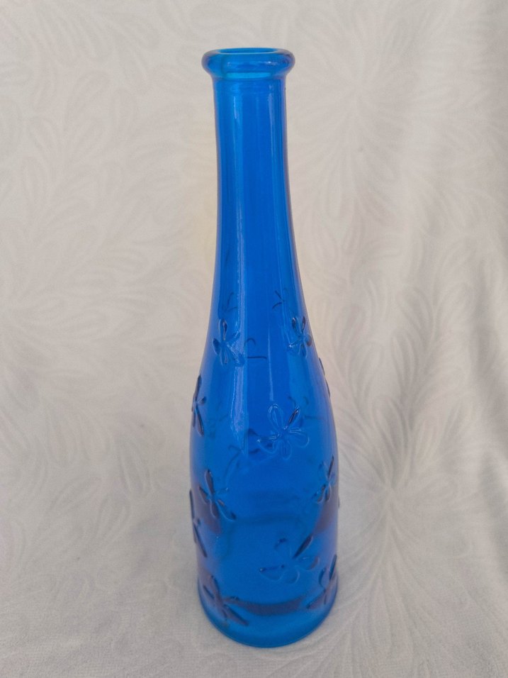 Mavi ve Şeffaf Renkli Vazo Seti - Görsel 3