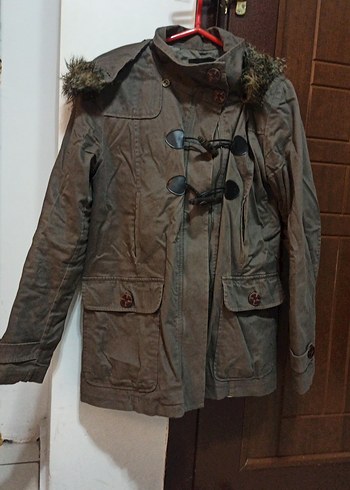 Kürk Detaylı yeşil Kadın Ceket - Görsel 2