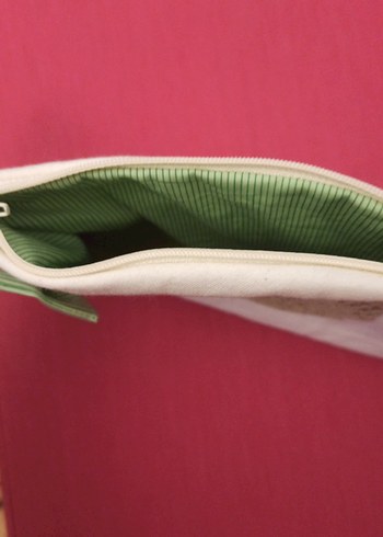 Nakışlı Fiyonk Detaylı Beyaz Bohem Çanta - Görsel 3