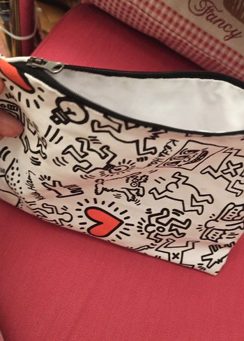 Renkli dak kumaşdan hand made Küçük portföy - Görsel 2