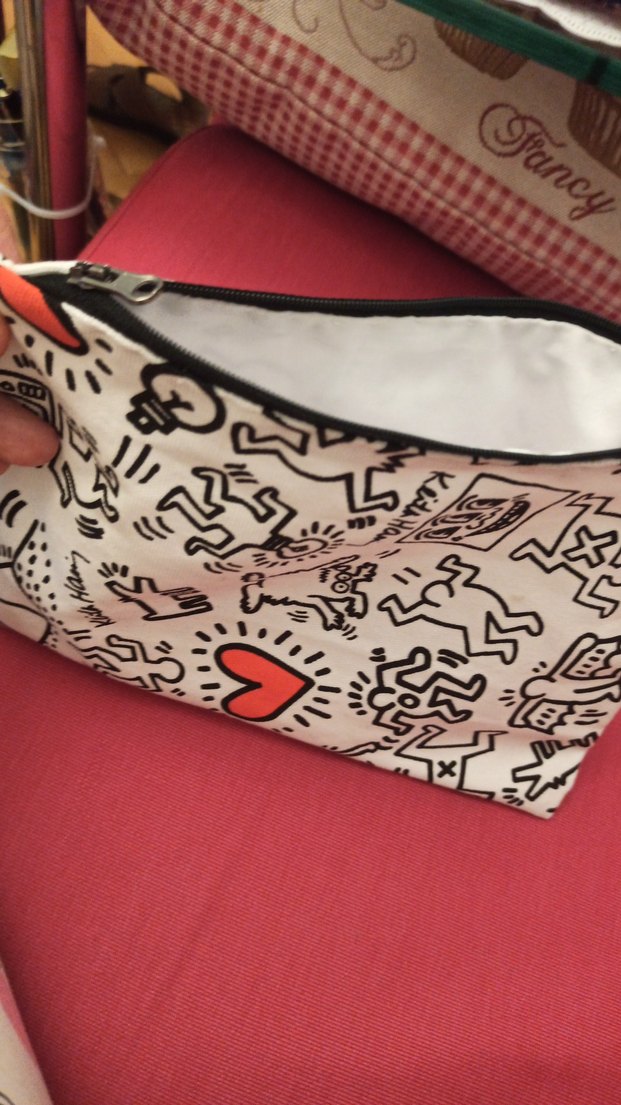 Renkli dak kumaşdan hand made Küçük portföy - Görsel 2