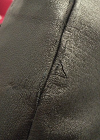 Kadın Siyah Hakiki Deri Vintage Goth Vatkalı Ceket - Görsel 6