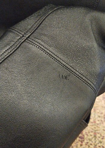 Kadın Siyah Hakiki Deri Vintage Goth Vatkalı Ceket - Görsel 7