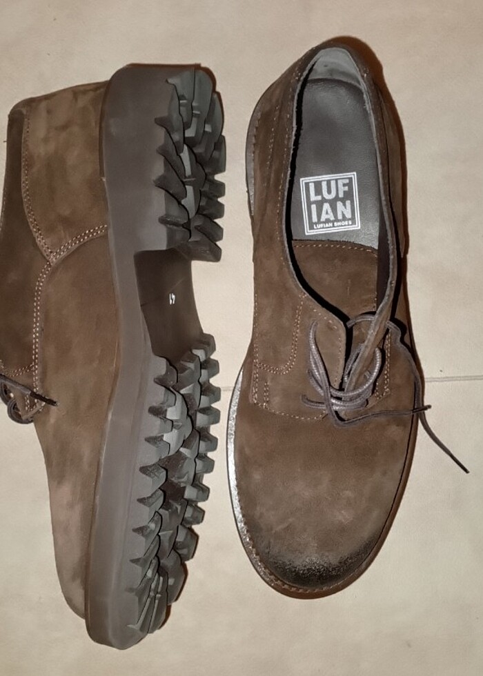 Lufian orjinal hakiki deri kahverengi ayakkabı - Görsel 2