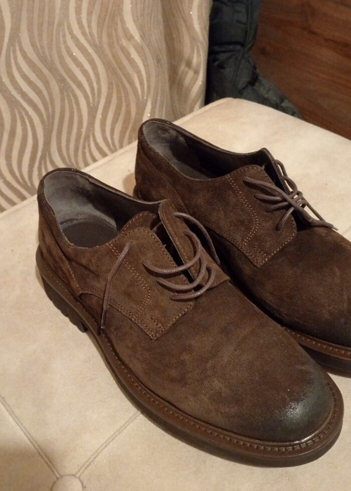 Lufian orjinal hakiki deri kahverengi ayakkabı - Görsel 3