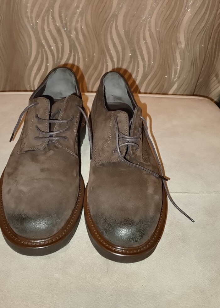 Lufian orjinal hakiki deri kahverengi ayakkabı - Görsel 4