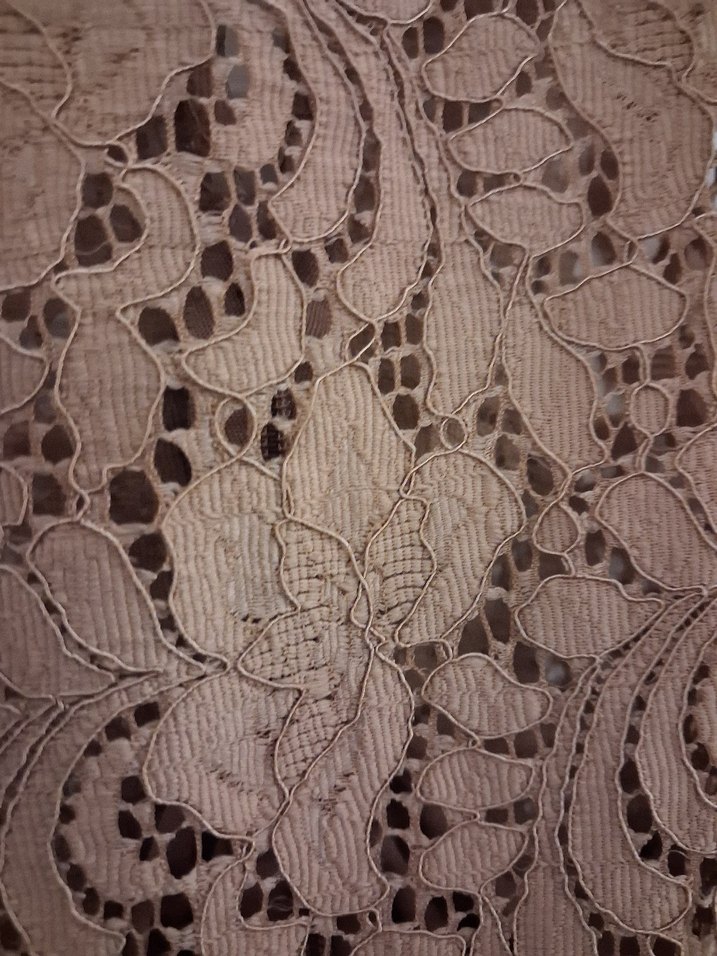 Dantel Detaylı Kahverengi midi Abiye Elbise - Görsel 3