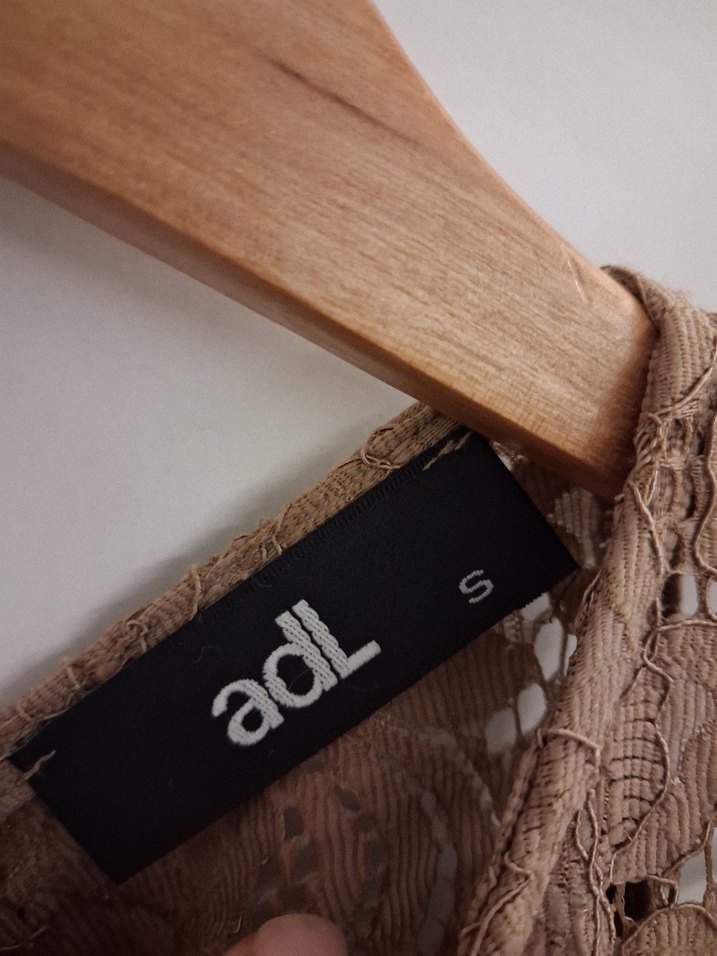 Dantel Detaylı Kahverengi midi Abiye Elbise - Görsel 2