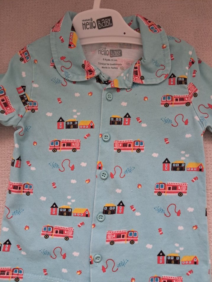 Erkek Çocuk Renkli Baskılı Pijama Takımı(9ay-74cm) - Görsel 2