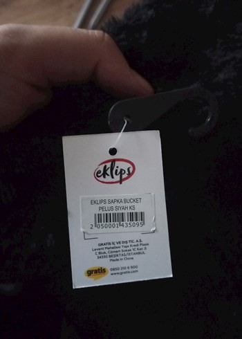 Siyah Peluş Şapka - Görsel 2