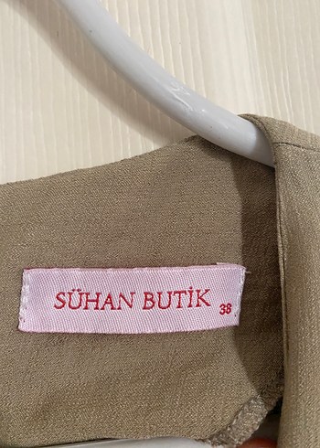 38 Beden Bej Kadın Uzun Keten Elbise