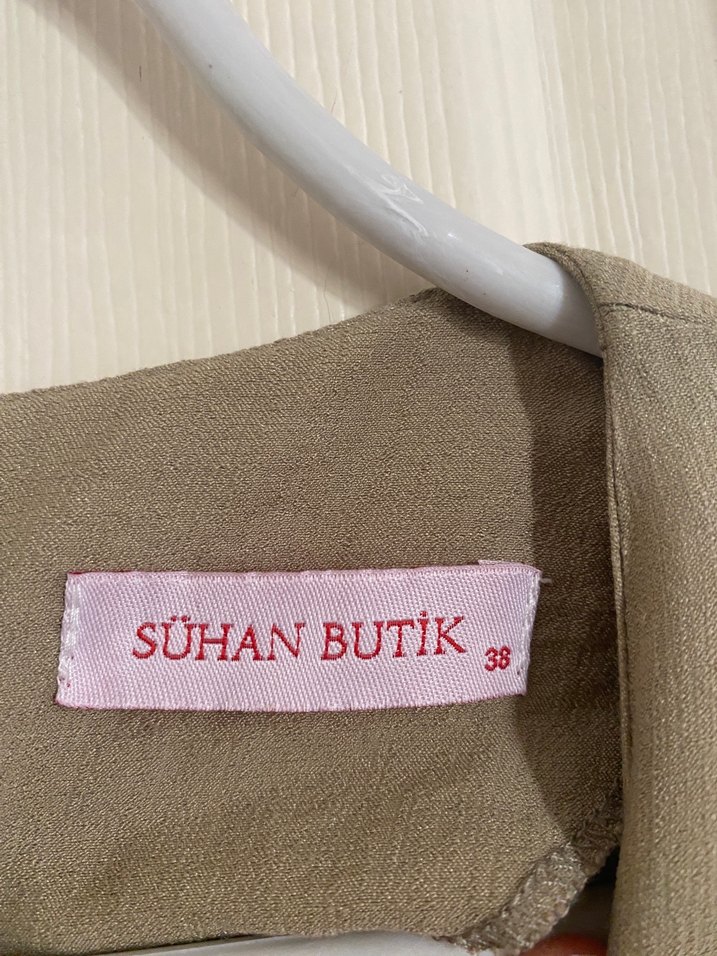 Bej Kadın Uzun Keten Elbise - Görsel 2