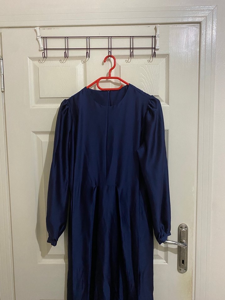 Trendyolmilla Lacivert Uzun Kollu Kadın Elbise - Görsel 2