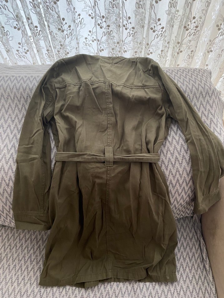 Kemerli Kadın Midi Ceket - Görsel 3